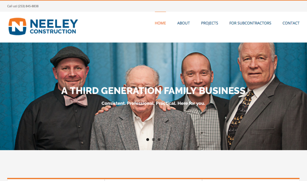 Neeley Construction website